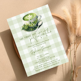 Rustik Hon Fann Sin Perfekta Matcha Bröllopsdusch Inbjudningar