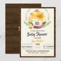 Rustik honungspot & Bee Baby Shower