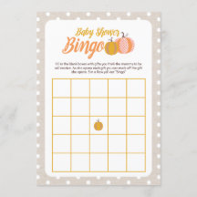 Rustik höst baby shower Bingo spelkort