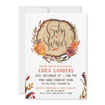 Rustik höst-babyshower-inbjudan