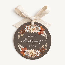 Rustik Höst Blommig Glad Thanksgiving  Gåvor Etiketter
