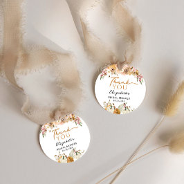 Rustik Höst Blommig Pumpa Bröllopsdusch Tack Gåvor Etiketter