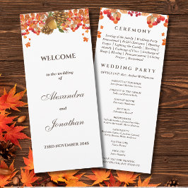Rustik Höst Bröllopsprogram Program