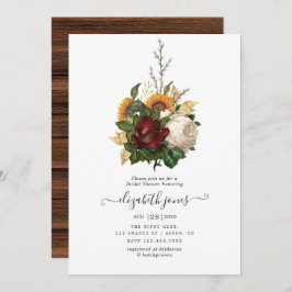 Rustik höst - Fall Blommigt Möhippa Inbjudningar