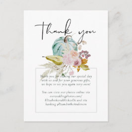 Rustik Höst Fall Pumpa Fikon Blommor Bröllop Vykort