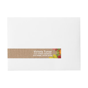 Rustik Höst löv Burlap Bröllop Anpassningsbar Etikettband