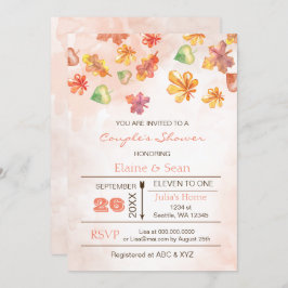 Rustik Höst löv Fall Möhippa-Inbjudningskort Inbjudningar