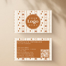 Rustik Höst Pumpa Höst Anpassad Logotyp QR-kod Visitkort