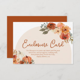 Rustik Höst Pumpa Höst Blommig Bröllopsfest Tilläggskort