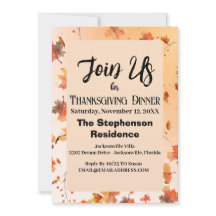 Rustik höstblads-tema tackmiddag
