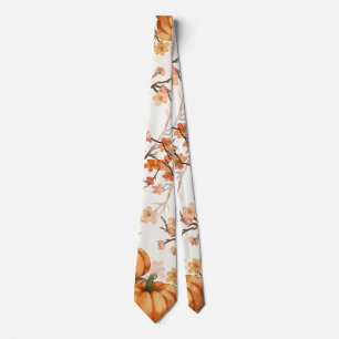 Rustik Höstblomma Pumpa - Höstskörd Slips