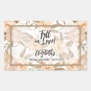 Rustik höstblomma rektangulärt klistermärke