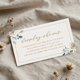 Rustik höstblommig bröllopsuppvisning Duscha Tilläggskort