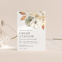 Rustik höstbröllopsinbjudan