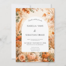 Rustik hösthustru med pumpor & Boho blommor
