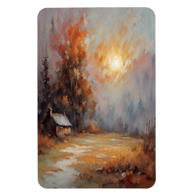 Rustik höstkåpa - liggande fallbild magnet (Vertikal)