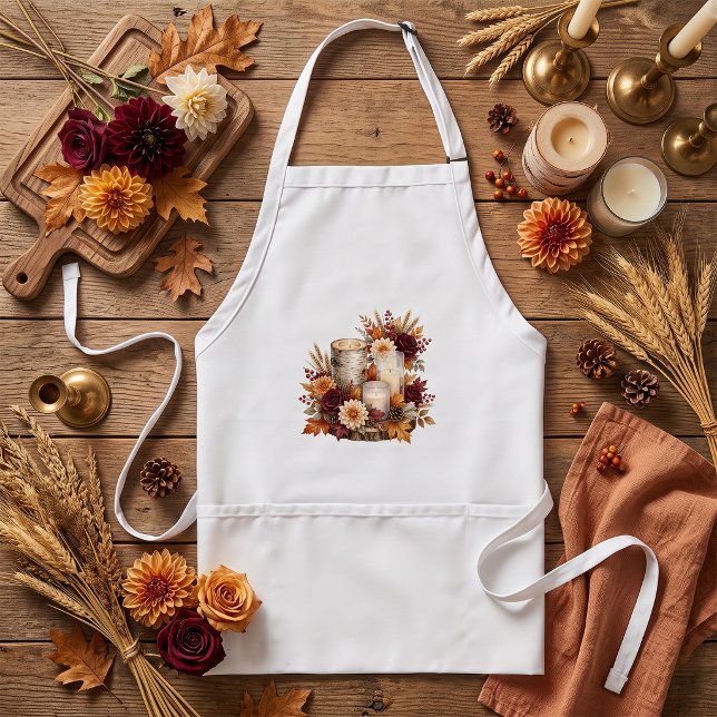 Rustik Höstljusstake Blommig Centerpiece Förkläde (Skapare uppladdad)