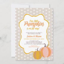 Rustik höstpumpa för baby shower-inbjudan