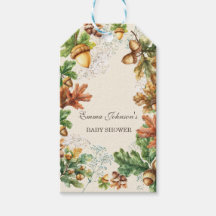 Rustik höstskogs-babyshower