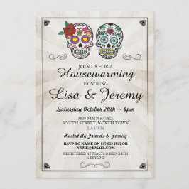 Rustik Houseuppvärmning Sugar Döskallar Inbjudan H