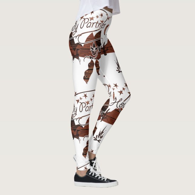 Rustik Howdy Partner Cowboy Leggings (Höger)