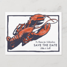 Rustik hummer bröllop Save The Date Meddelande Vykort