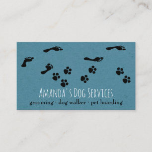 Rustik Hund Sitter Pet Services Grooming Tass Väg Visitkort