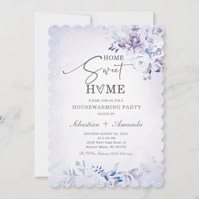 Rustik hus inviteringsmall för inflyttning inbjudningar (Framsida)