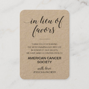 Rustik i stället för välgörenhetsgivare i Bröllop Placeringskort