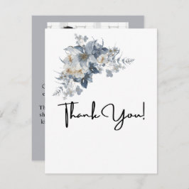 rustik illustration av en blomstermotiv i akvarell tack kort