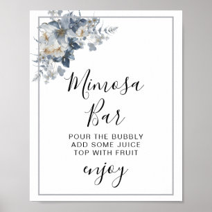 rustik illustration med akvarell av en blomster poster