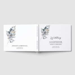 rustik illustration med akvarellblommor gästböcker