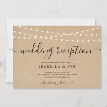 Rustik inbjudan till endast bröllopsfest