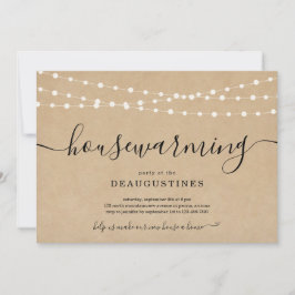 Rustik Inflyttningsfestinbjudan Meddelande