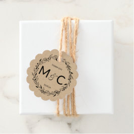 Rustik Initialer Gåvor Etiketter