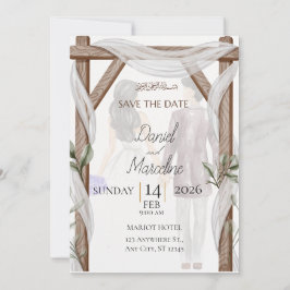 Rustik islamisk Save the Date Inbjudningar