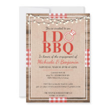 Rustik Jag Gör BBQ Förlovningsfest Par Bröllopsdus