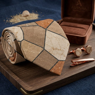 Rustik jordtonad sandstensgeometrisk mosaik slips