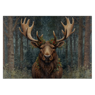 Rustik jul älg hjort boho skogsscen