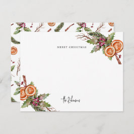 Rustik jul-andetag anteckningskort