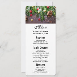 Rustik jul Bord med Gräs och Snö Inbjudningar