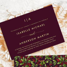 Rustik jul Bröllop Burgundy Marsala