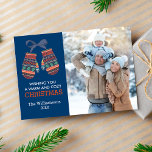 Rustik jul, färgstark Mittens Helgdag Photo Julkort<br><div class="desc">Rustic jul Colorful Mittens helgdag-fotokort. Anpassa genom att lägga till foto- och anpassningsbarna längst fram och bakåt - du kan också ändra bakgrunden till färg genom att klicka på "anpassa" och sedan på den lilla öga-pipetten. Perfektens helgdag-kort som är festligt och roligt och som gör att dina vänner och din...</div>