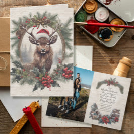 Rustik jul-Hjorten Antlers WANAN-foto Tack Kort