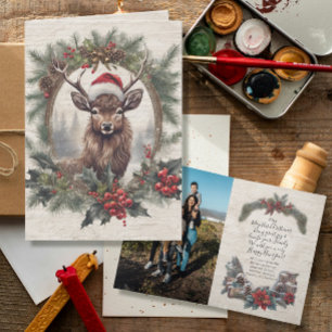 Rustik jul-Hjorten Antlers WANAN-foto Tack Kort