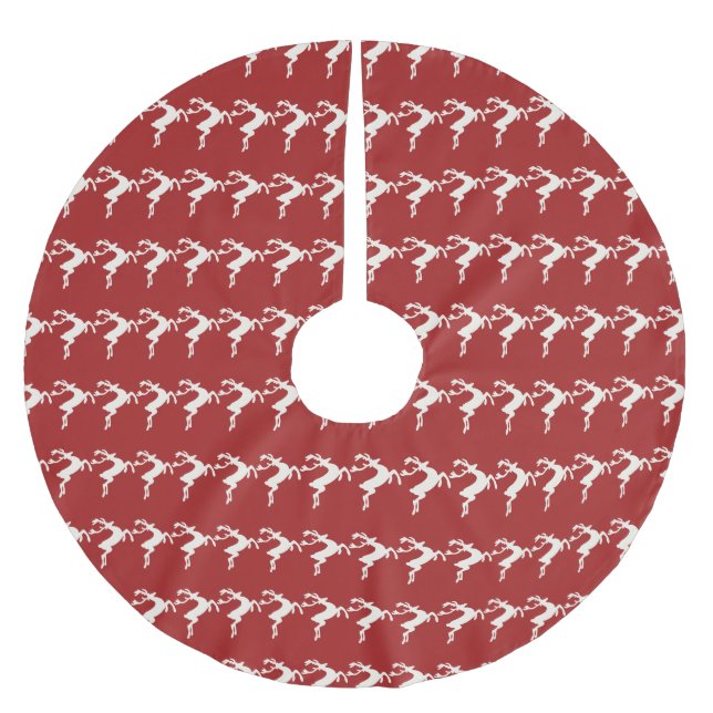 Rustik jul med renar julgransmatta borstad polyester (Framsidan)