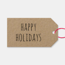 Rustik jul | Minimalistisk Kraft God Jul Presentetikett