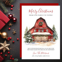 Rustik jul på lantlig lada