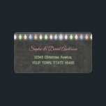 Rustik jul Potluck Chalkboard String Ljus Adressetikett<br><div class="desc">Rustic jul Potluck Chalkboard String Ljus. En färgstark och glatt design för inbjudan din vän att fira säsongen! Använda Anpassa verktyg om du vill lägga till Ifo,  gör ändringar. Om du vill ha matchande artiklar går du till min jultursamling.</div>