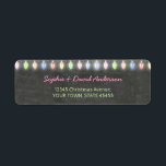 Rustik jul Potluck Chalkboard String Ljus Returadress Etikett<br><div class="desc">Rustic jul Potluck Chalkboard String Ljus. En färgstark och glatt design för inbjudan din vän att fira säsongen! Använda Anpassa verktyg om du vill lägga till Ifo,  gör ändringar. Om du vill ha matchande artiklar går du till min jultursamling.</div>